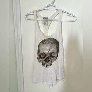 Talula White Skull Graphic Tank Top